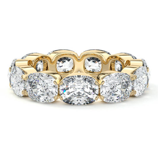 Matilda cushion lab grown diamond wedding band in yellow gold - Nura Lab NZ