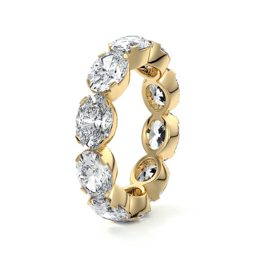 Margot oval lab grown diamond wedding band product detail - Nura Lab NZ