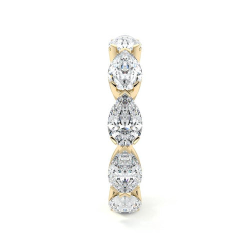 Madeleine pear lab grown diamond wedding band product detail - Nura Lab NZ