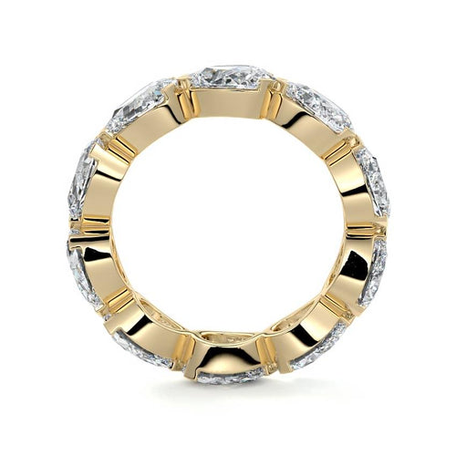 Madeleine pear lab grown diamond wedding band product detail - Nura Lab NZ