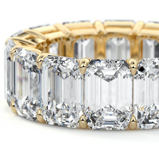 Leonie emerald lab grown diamond wedding band product detail - Nura Lab NZ