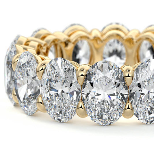 Lena oval lab grown diamond wedding band product detail - Nura Lab NZ