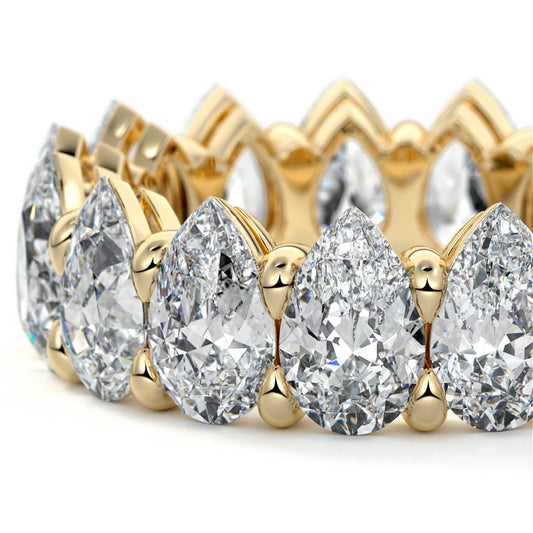 Lara pear lab grown diamond wedding band product detail - Nura Lab NZ
