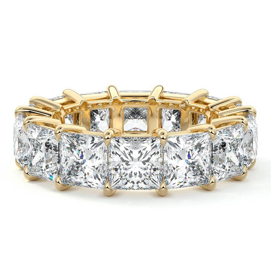 Juliette princess lab grown diamond wedding band in yellow gold - Nura Lab NZ
