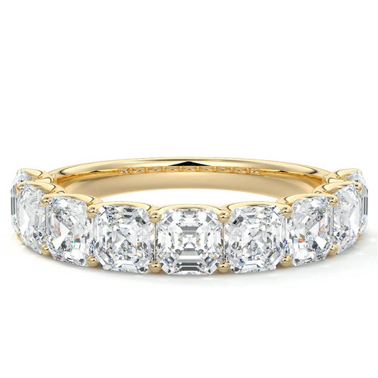 Helena asscher lab grown diamond wedding band in yellow gold - Nura Lab NZ