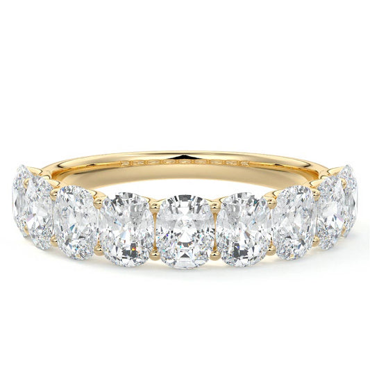 Giselle cushion lab grown diamond wedding band in yellow gold - Nura Lab NZ