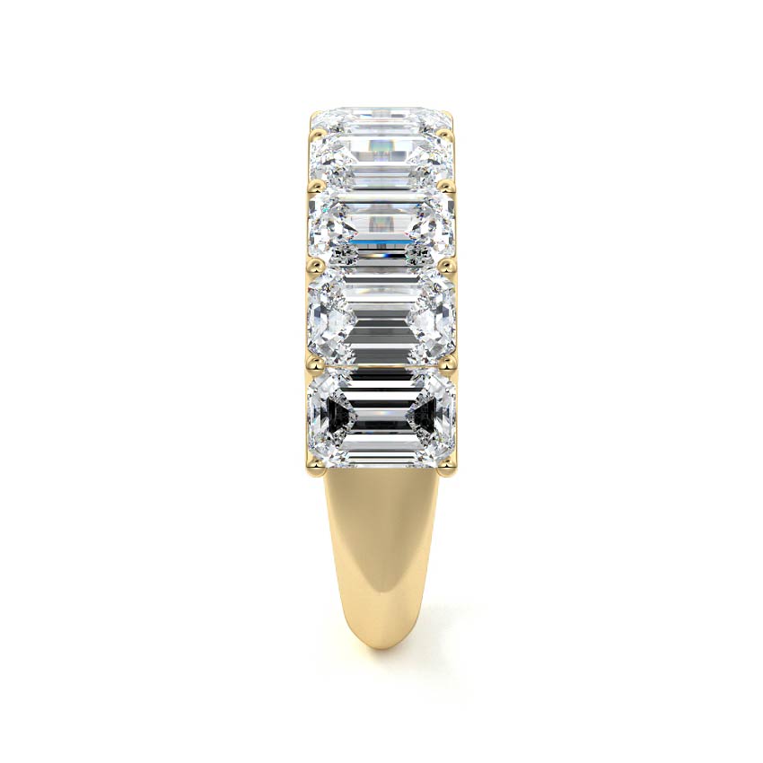 Genevieve emerald lab grown diamond wedding band product detail - Nura Lab NZ