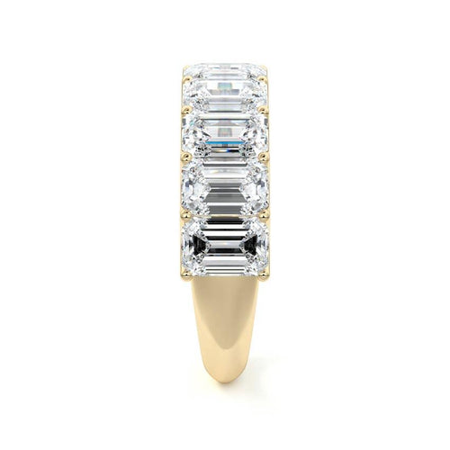 Genevieve emerald lab grown diamond wedding band product detail - Nura Lab NZ