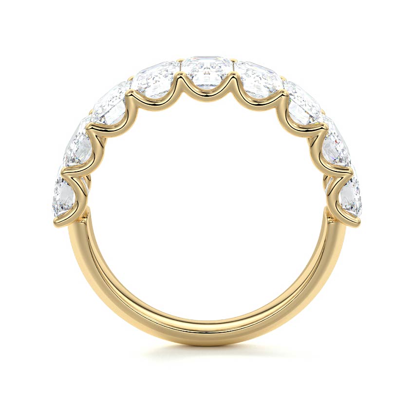 Genevieve emerald lab grown diamond wedding band product detail - Nura Lab NZ