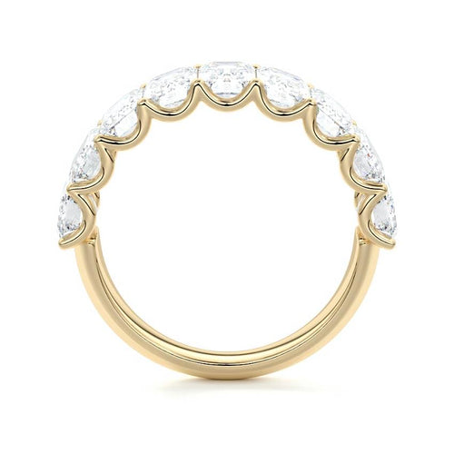 Genevieve emerald lab grown diamond wedding band product detail - Nura Lab NZ