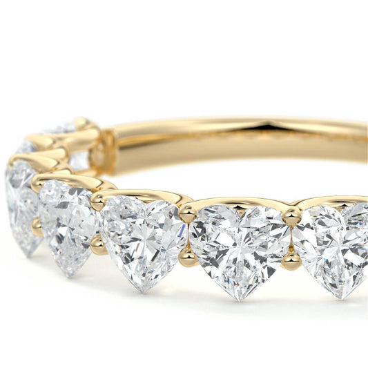 Freya heart lab grown diamond wedding band product detail - Nura Lab NZ
