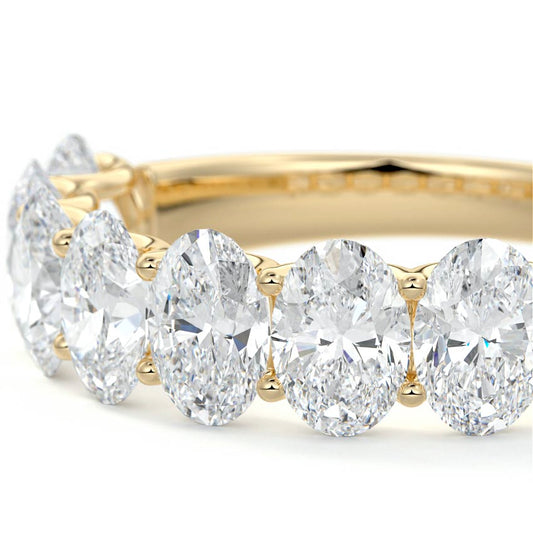 Fleur oval lab grown diamond wedding band product detail - Nura Lab NZ
