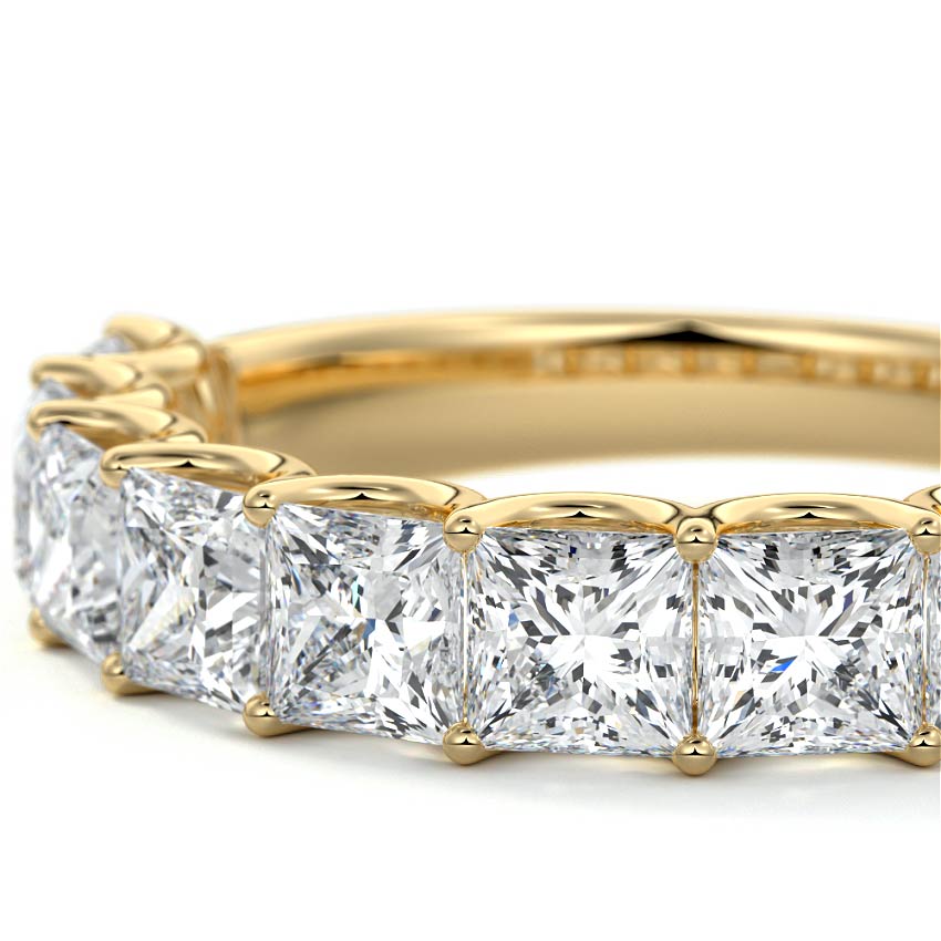 Evelina princess lab grown diamond wedding band product detail - Nura Lab NZ