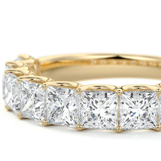 Evelina princess lab grown diamond wedding band product detail - Nura Lab NZ