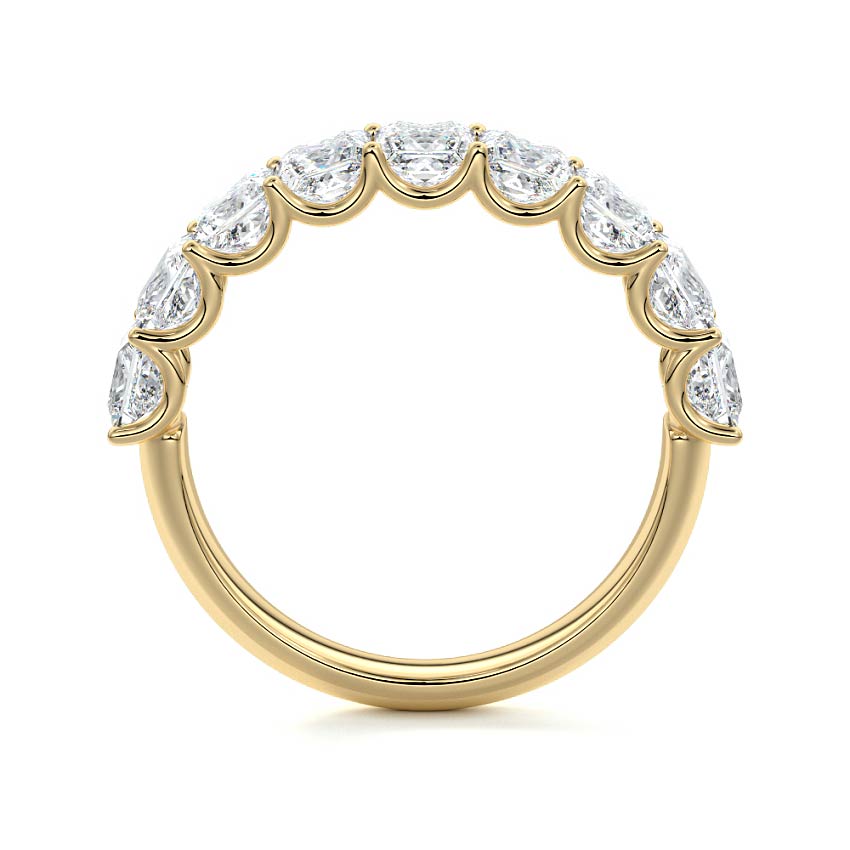 Evelina princess lab grown diamond wedding band product detail - Nura Lab NZ