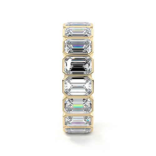 Elodie emerald lab grown diamond wedding band product detail - Nura Lab NZ