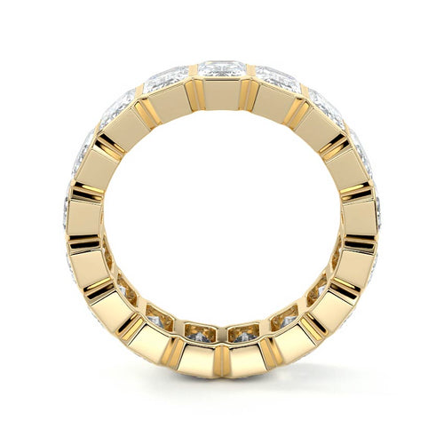 Elodie emerald lab grown diamond wedding band product detail - Nura Lab NZ