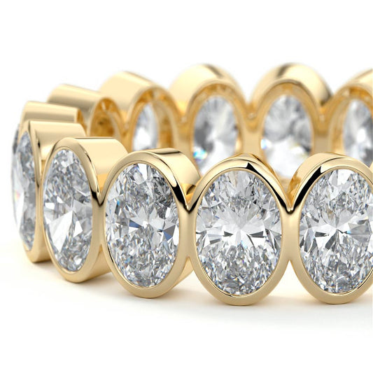 Delphine oval lab grown diamond wedding band product detail - Nura Lab NZ