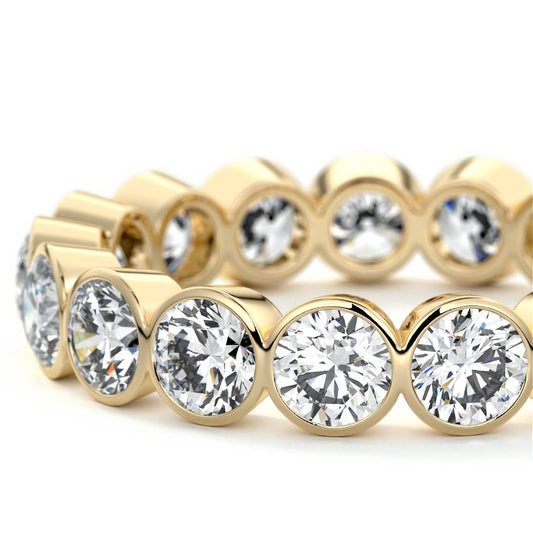 Clara round lab grown diamond wedding band product detail - Nura Lab NZ