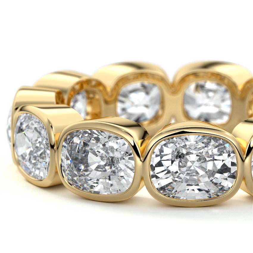 Celine cushion lab grown diamond wedding band product detail - Nura Lab NZ