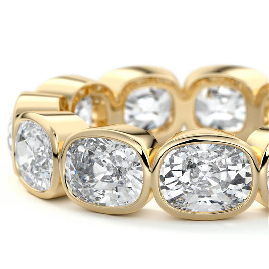 Celine cushion lab grown diamond wedding band product detail - Nura Lab NZ