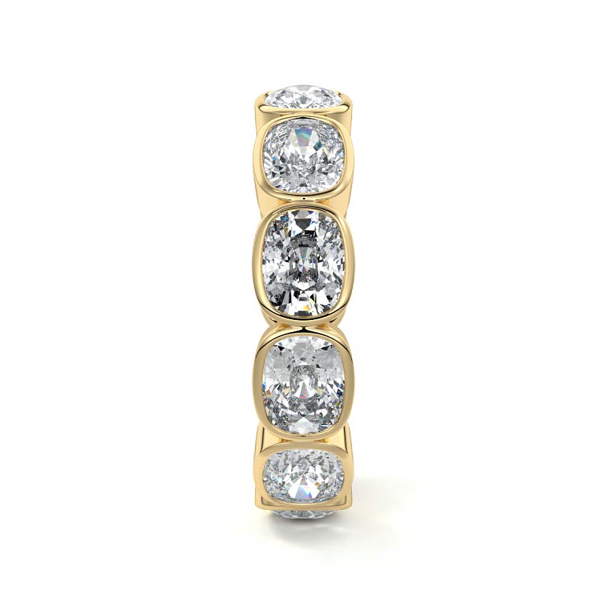 Celine cushion lab grown diamond wedding band product detail - Nura Lab NZ