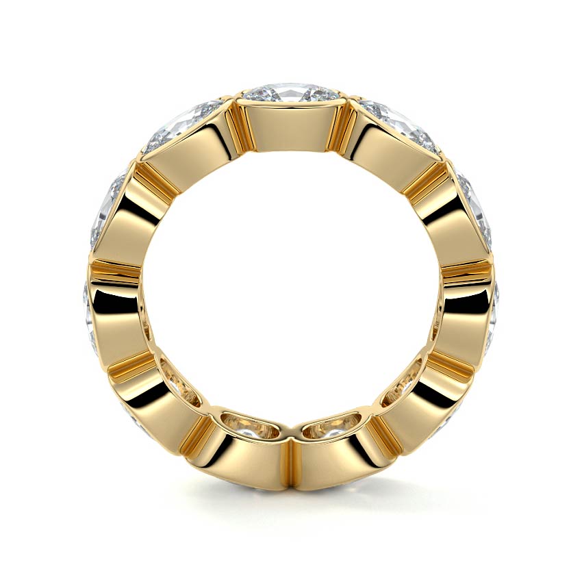 Celine cushion lab grown diamond wedding band product detail - Nura Lab NZ