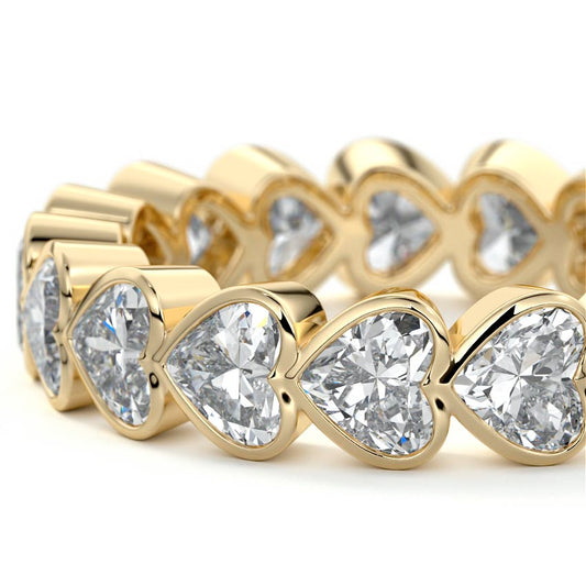 Camilla heart lab grown diamond wedding band product detail - Nura Lab NZ