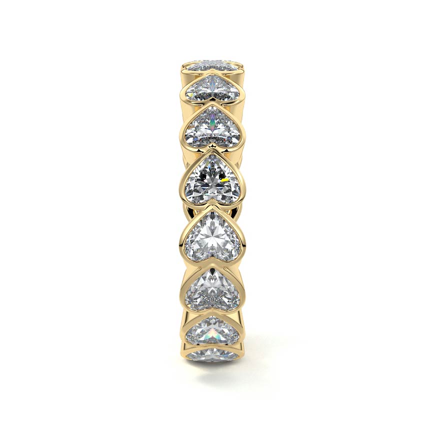 Camilla heart lab grown diamond wedding band product detail - Nura Lab NZ