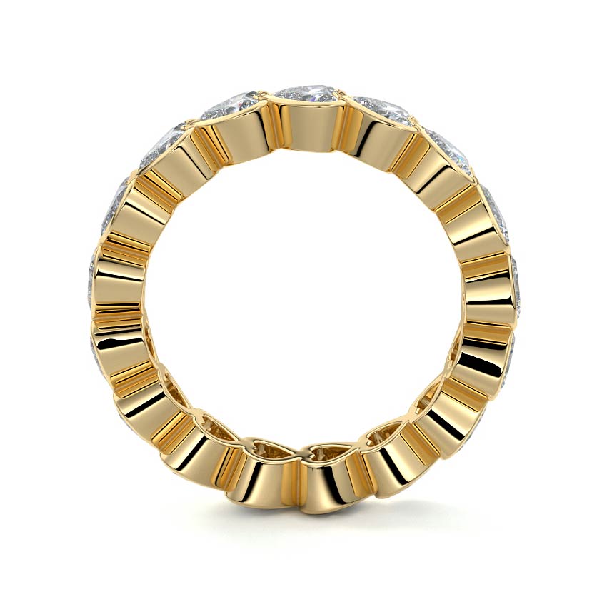 Camilla heart lab grown diamond wedding band product detail - Nura Lab NZ
