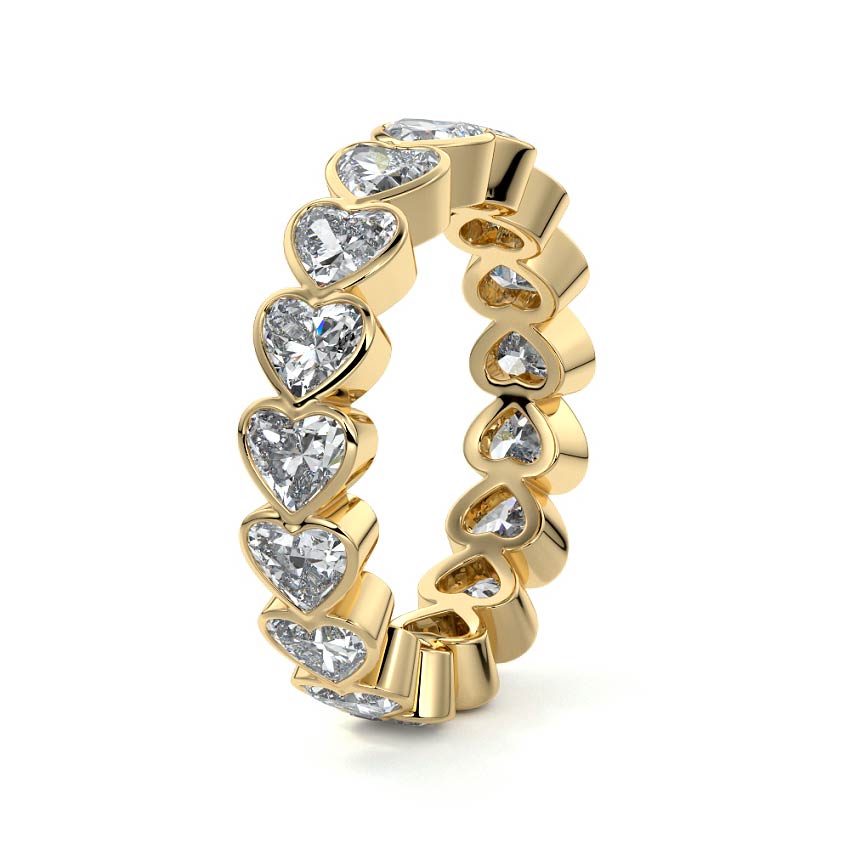 Camilla heart lab grown diamond wedding band product detail - Nura Lab NZ