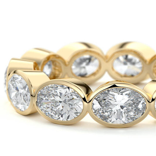 Bianca oval lab grown diamond wedding band product detail - Nura Lab NZ