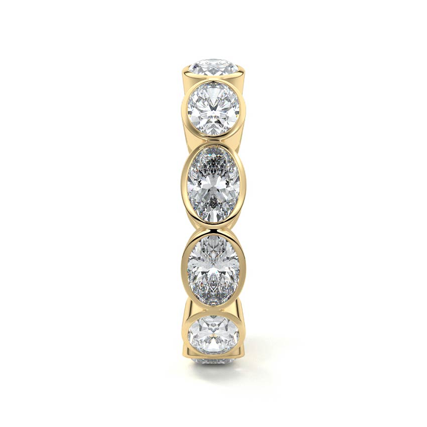 Bianca oval lab grown diamond wedding band product detail - Nura Lab NZ