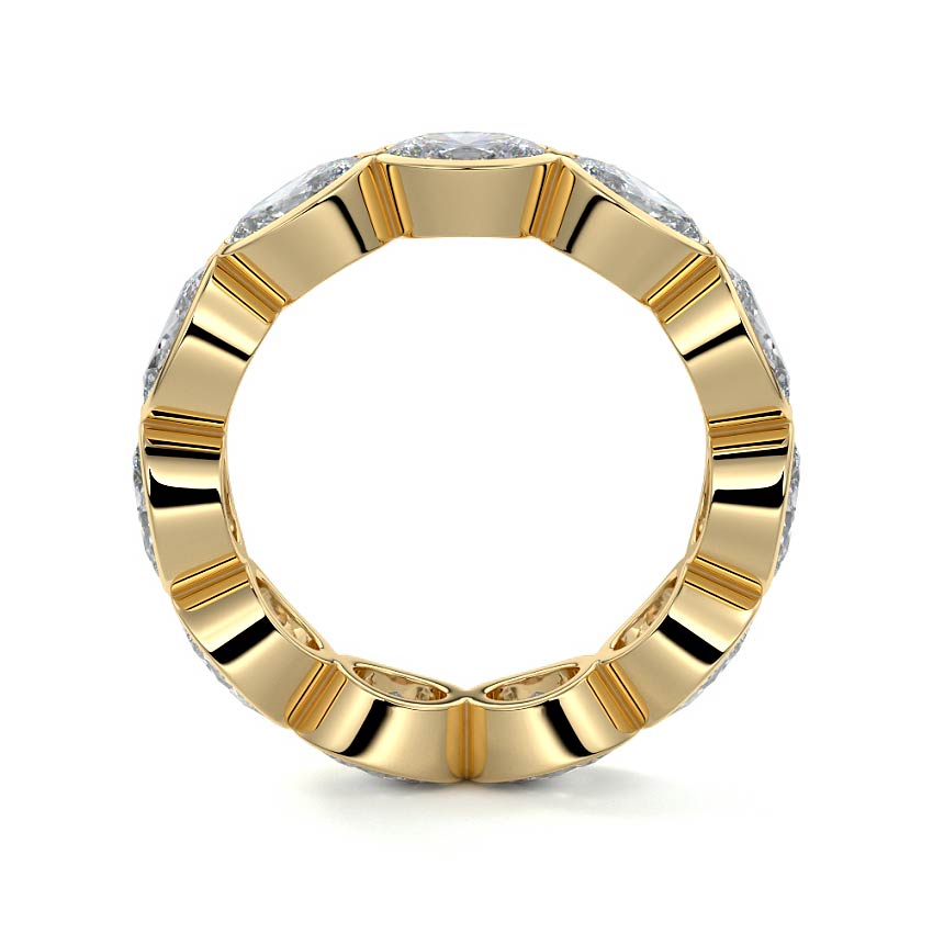 Bianca oval lab grown diamond wedding band product detail - Nura Lab NZ