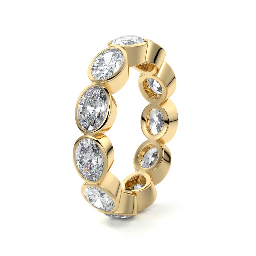 Bianca oval lab grown diamond wedding band product detail - Nura Lab NZ