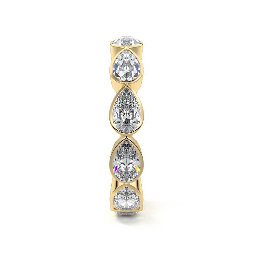 Beatrice pear lab grown diamond wedding band product detail - Nura Lab NZ