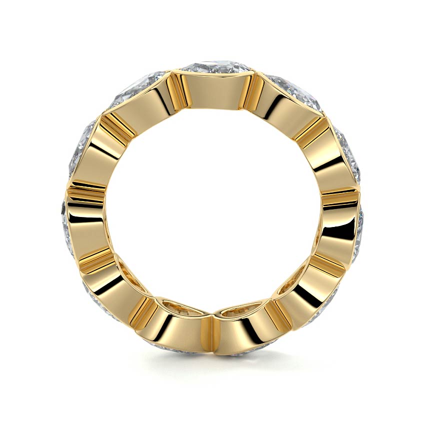 Beatrice pear lab grown diamond wedding band product detail - Nura Lab NZ