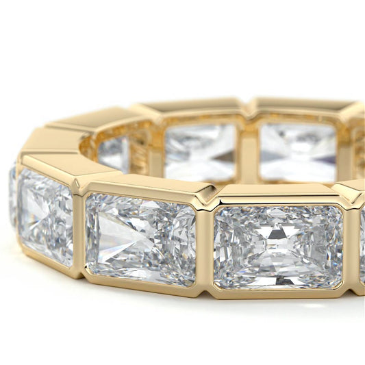 Aurora radiant lab grown diamond wedding band product detail - Nura Lab NZ