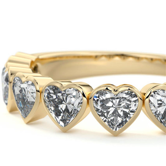 Arabella heart lab grown diamond wedding band product detail - Nura Lab NZ