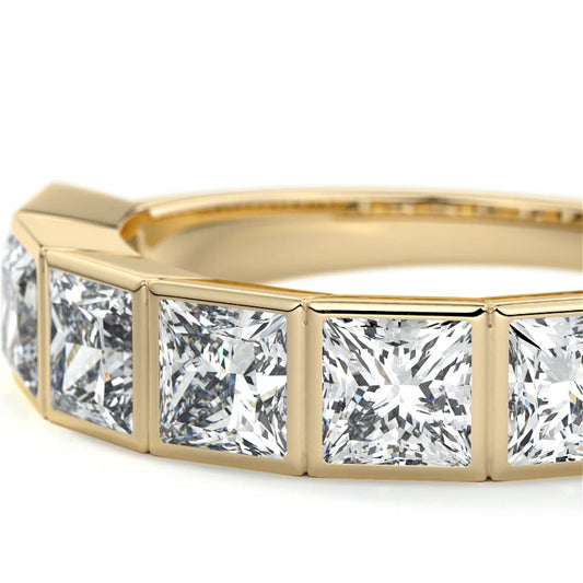 Amara princess lab grown diamond wedding band product detail - Nura Lab NZ