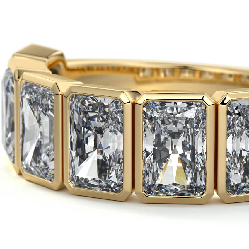 Alessia radiant lab grown diamond wedding band product detail - Nura Lab NZ