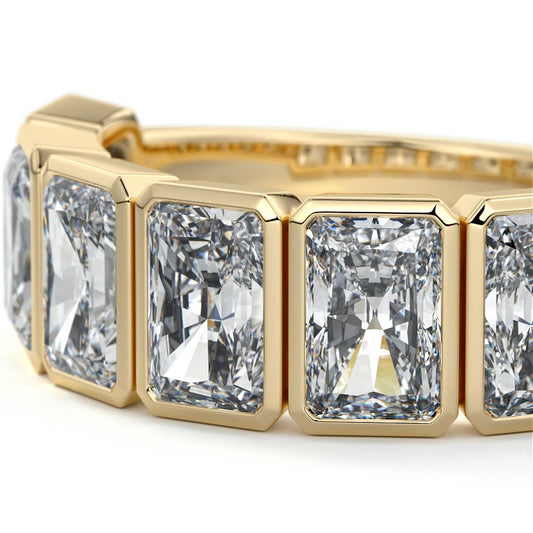 Alessia radiant lab grown diamond wedding band product detail - Nura Lab NZ