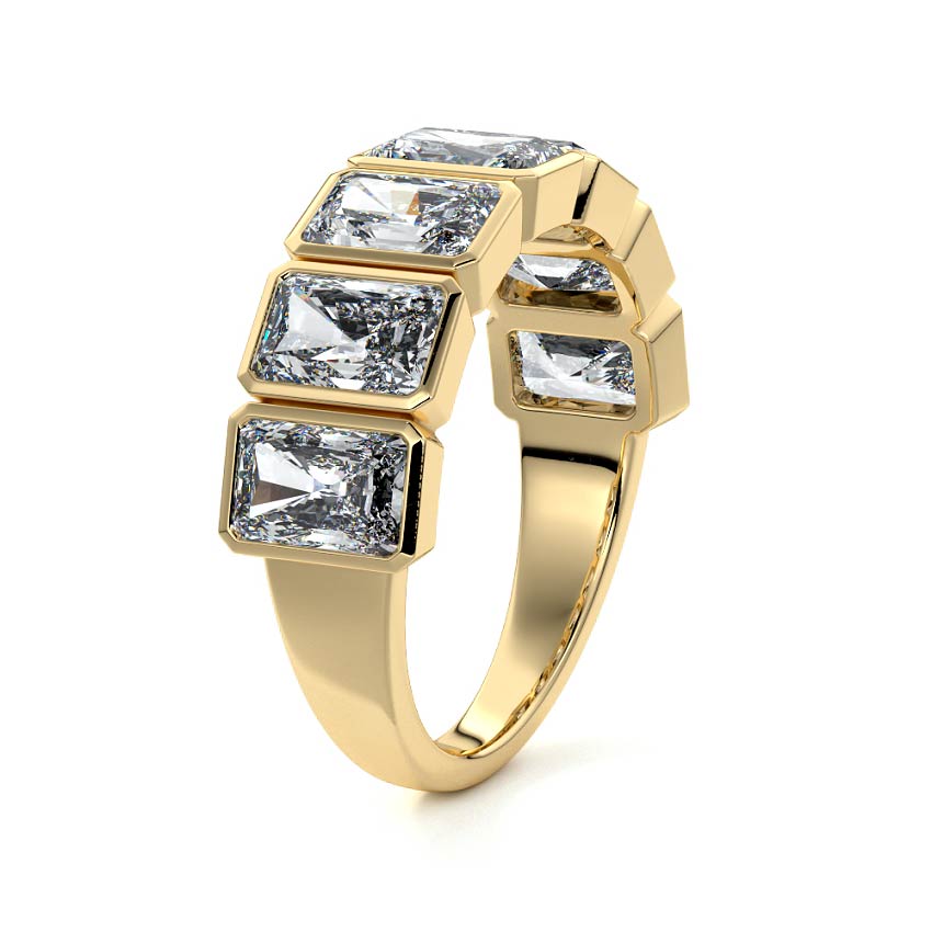 Alessia radiant lab grown diamond wedding band product detail - Nura Lab NZ
