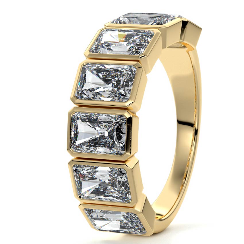 Alessia radiant lab grown diamond wedding band product detail - Nura Lab NZ