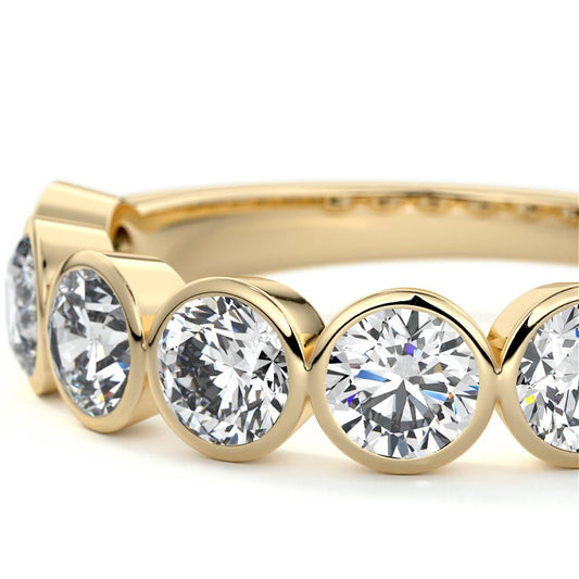 Adeline round lab grown diamond wedding band product detail - Nura Lab NZ