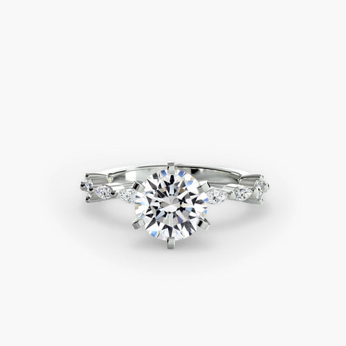 Solitaire with Eternity Pavé.
