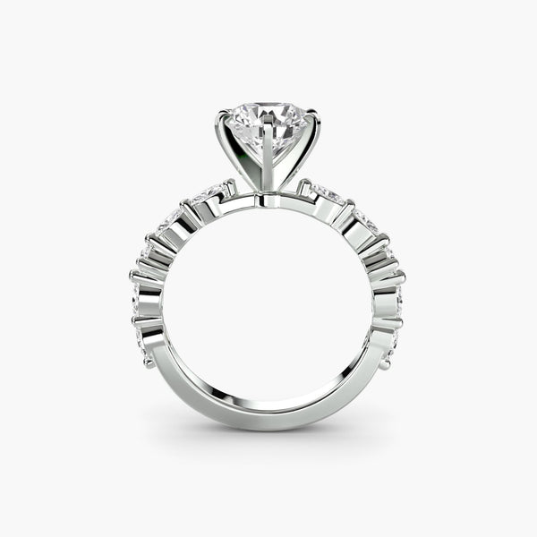 Liana - Solitaire with Eternity Pavé Lab Grown Diamond Engagement Ring