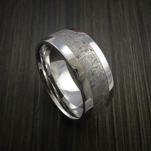 Steel XVII - Gibeon Meteorite in Inconel Wedding Men's Wedding Ring - Nura Lab
