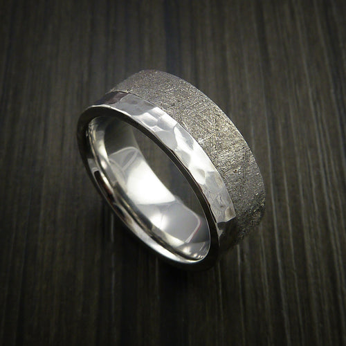 Onyx XVII - Gibeon Meteorite in Cobalt Chrome Wedding Men's Wedding Ring - Nura Lab