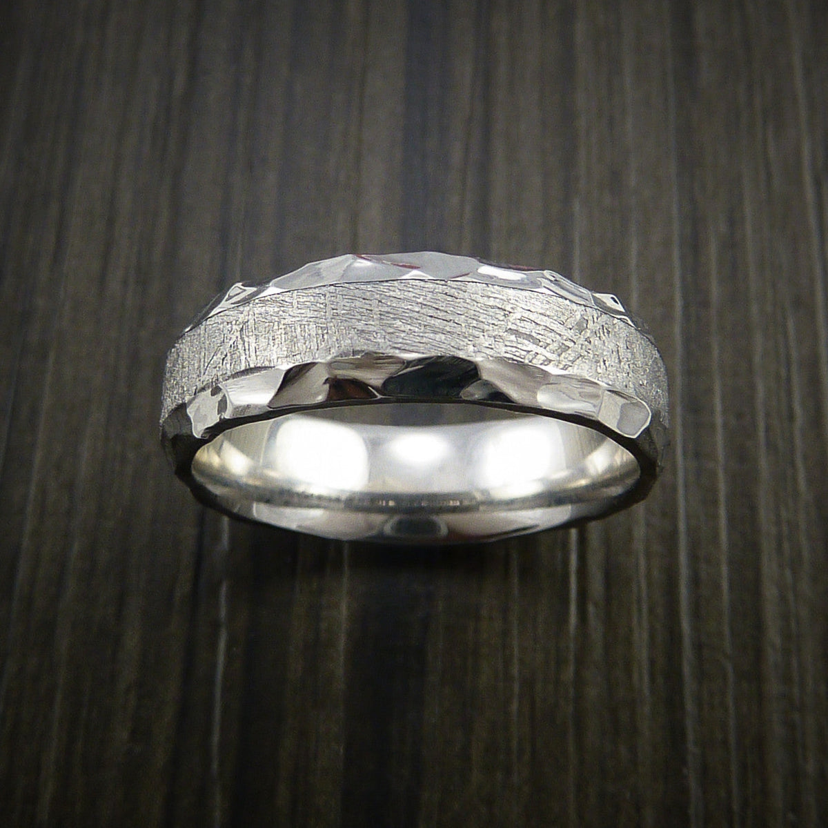 Maverick XVII - Gibeon Meteorite in Inconel Wedding Men's Wedding Ring - view 2 - Nura Lab